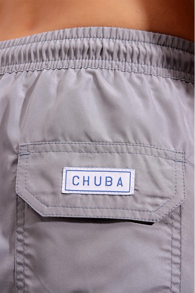Chuba Erkek Gri Orta Boy Düz Renk Deniz Şortu 21S1001G