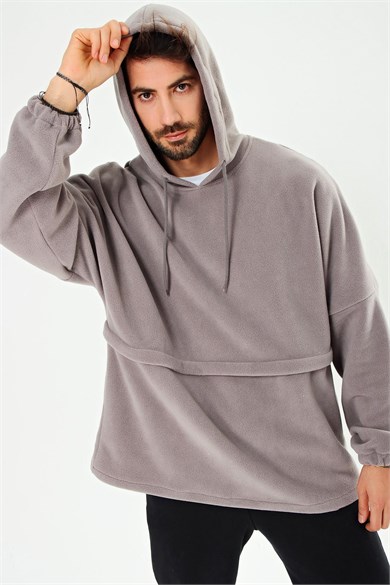 Chuba Erkek Kapüşonlu Oversize Outdoor Retro Polar Hoodie 21W801