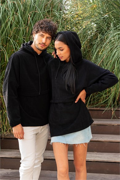 Chuba Erkek Kapüşonlu Oversize Outdoor Retro Polar Hoodie 21W801