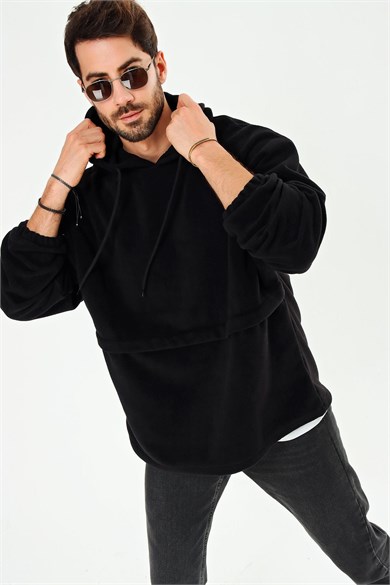 Chuba Erkek Kapüşonlu Oversize Outdoor Retro Polar Hoodie 21W801