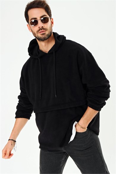 Chuba Erkek Kapüşonlu Oversize Outdoor Retro Polar Hoodie 21W801
