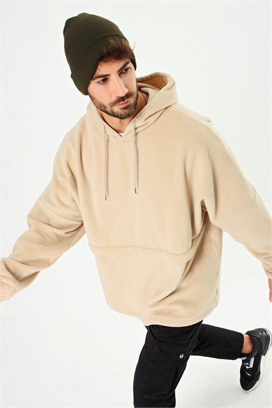 Chuba Erkek Kapüşonlu Oversize Outdoor Retro Polar Hoodie 21W801