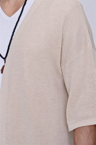 Chuba Erkek Rahat Kalıp Triko Kimono Bej  22SM211