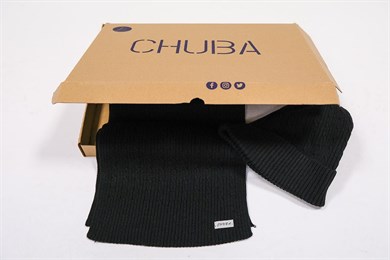 Chuba Erkek Saç Örgü Atkı Bere Takımı Siyah 23W501