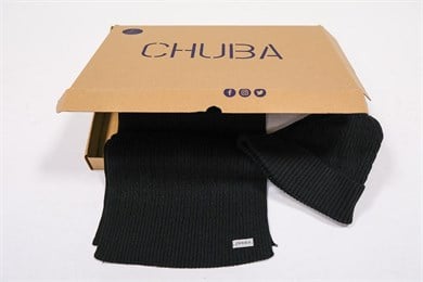 Chuba Erkek Saç Örgü Atkı Bere Takımı Siyah 23W501