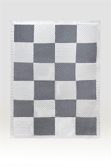 CHUBA HOME Patchwork Tv Battaniyesi (130cmx170cm) Gri-Ekru CHOME102