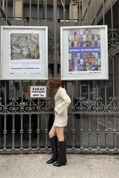 Chuba Kadın İspanyol Kol File Örgü Mini Triko Plaj Elbisesi Vanilya 25S3026