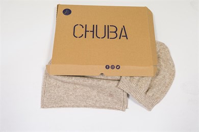 Chuba Kadın Melanj Yumuşak Tuşe Atkı Bere Takımı Vizon 23W505