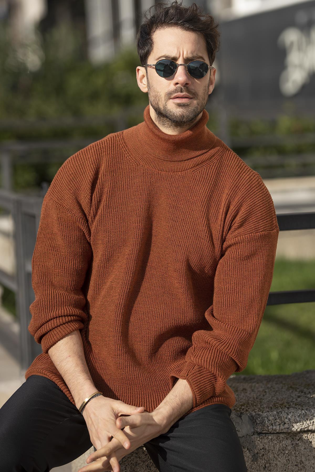 Chuba Erkek Balıkçı Yaka Selanik Örgü Spor Triko Kazak 21W318