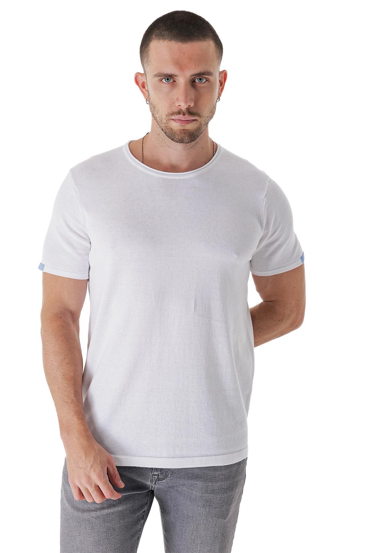 Chuba Erkek Leo Regular Fit Triko T-Shirt Beyaz 23S2003
