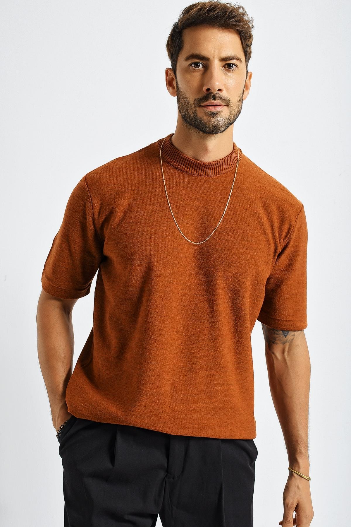 Chuba Erkek  Oversize Triko T-Shirt Tarçın 20W188