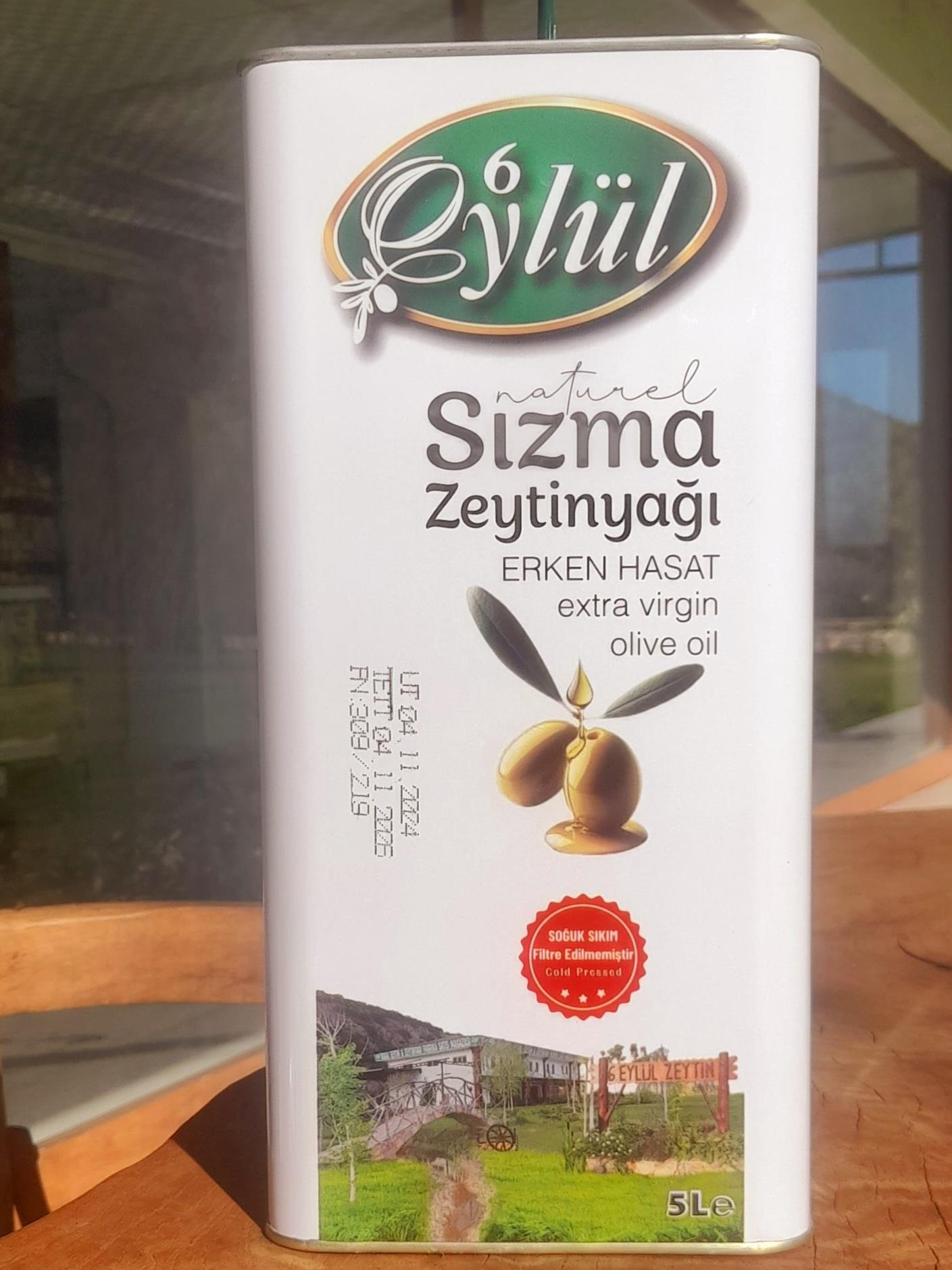 Erken Hasat Natural Sızma Zeytinyağı (Soğuk Sıkım) - 5lt