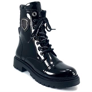 Albini 30721 23KB Kadın Günlük Bot Siyah Kırışık Rugan