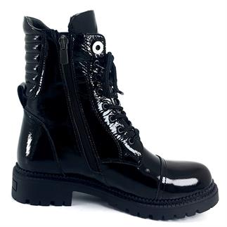 Albini 30721 23KB Kadın Günlük Bot Siyah Kırışık Rugan