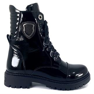 Albini 30721 23KB Kadın Günlük Bot Siyah Kırışık Rugan