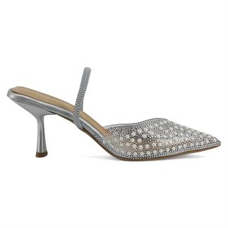 Beety 001 25YA Kadın Abiye Ayakkabı Gümüş