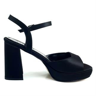 Beety 1008 24KA женские вечерние туфли из черного атласа