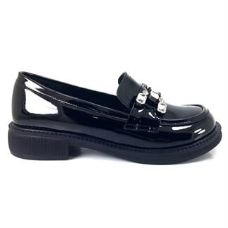 Beety 2071 24KA Женская повседневная обувь из черной лакированной кожи