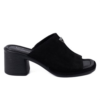 Beety 4934 26YT Kadın Günlük Terlik Siyah Süet