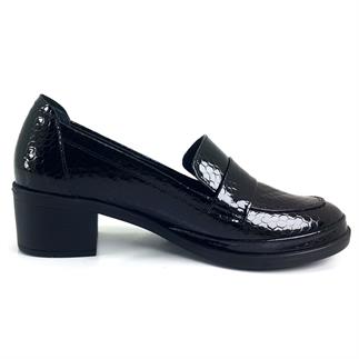 Beety 550 24KA Женская повседневная обувь из черной лакированной кожи