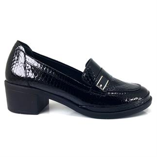 Beety 550 24KA Женская повседневная обувь из черной лакированной кожи