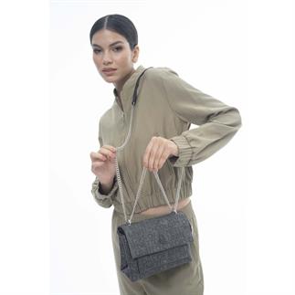 Benetton Bnt 1119 Женская сумка на рукаве серого цвета