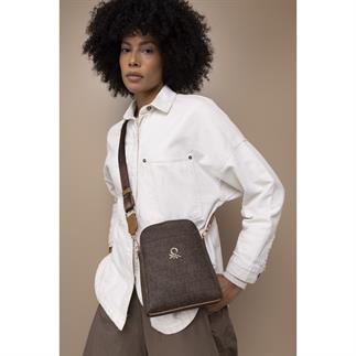 Benetton Bnt 1402 Женская сумка через плечо коричневого цвета