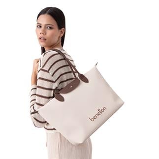 Benetton Bnt 1611 женская сумка на рукав бежево-коричневый