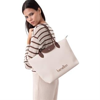 Benetton Bnt 1611 женская сумка на рукав бежево-коричневый