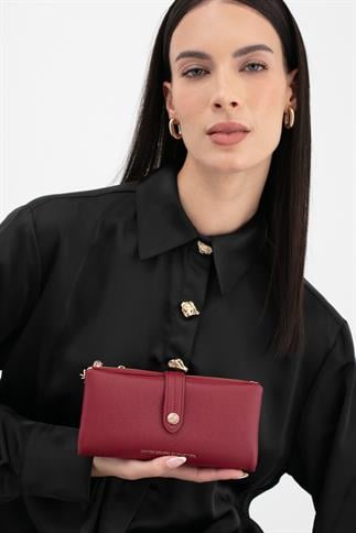Benetton Bnt 1631 Kadın Cüzdan Bordo