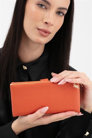 Benetton Bnt 1631 Kadın Cüzdan Turuncu