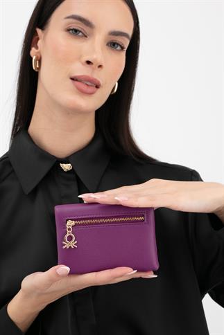 Benetton Bnt 1632 Kadın Cüzdan Mürdüm