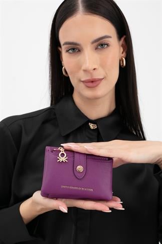 Benetton Bnt 1632 Kadın Cüzdan Mürdüm