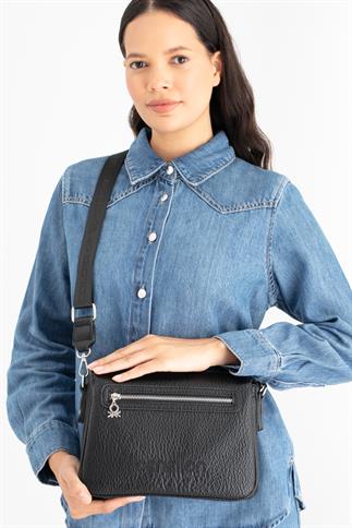 Benetton Bnt 1662 Kadın Çapraz Çanta Siyah