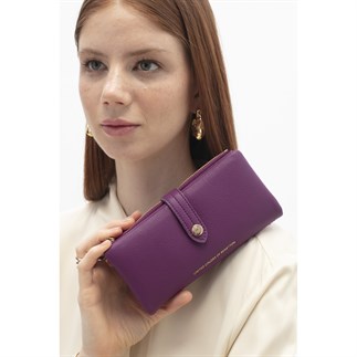 Benetton Bnt 1720 Kadın Cüzdan Mürdüm