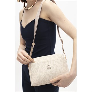 Benetton Bnt 1763 Kadın Çapraz Çanta Bej