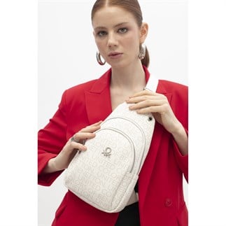 Benetton Bnt 1766 Kadın Çapraz Vücut Çantası Beyaz