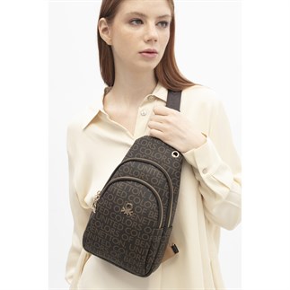 Benetton Bnt 1766 Kadın Çapraz Vücut Çantası Kahverengi