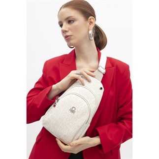 Benetton Bnt 1766 Kadın Çapraz Vücut Çantası Beyaz