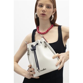 Benetton Bnt 1815 Kadın Kol Çantası Beyaz Laci