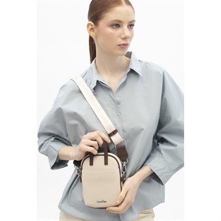 Benetton Bnt 1826 Kadın Kol Çantası Bej Kahverengi