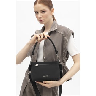 Benetton Bnt 1828 Kadın Çapraz Çanta Siyah