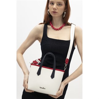 Benetton Bnt 1835 Kadın Kol Çantası Beyaz Laci