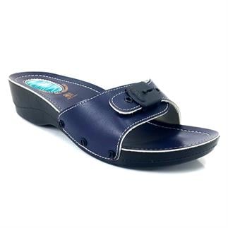 Женские анатомические тапочки на каблуке Ceyo Minelli с гелем темно-синего цвета