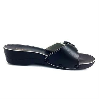 Женские анатомические тапочки на каблуке Ceyo Minelli черного цвета