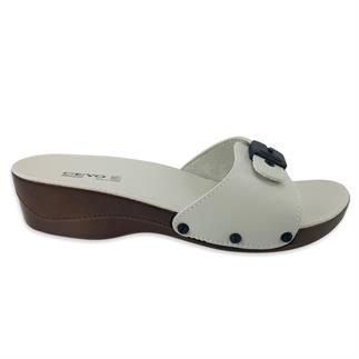 Женские анатомические тапочки на каблуке Ceyo Minelli бежевого цвета