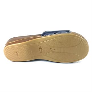 Женские анатомические тапочки на каблуке Ceyo Minelli темно-синего цвета