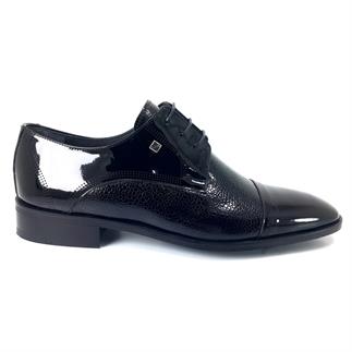 Fosco 2886 Klasik Erkek Ayakkabı Siyah Baskılı Rugan