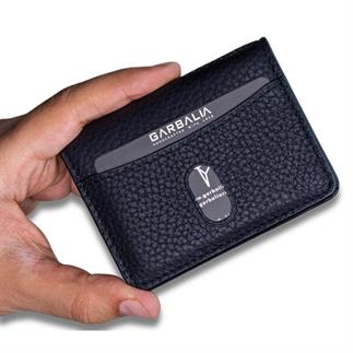 Garbalia Nahita Hakiki Deri Slim Kartlık Cüzdan Siyah