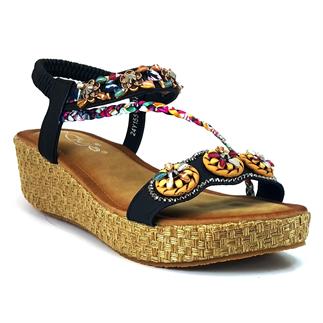 Guja 1551 24YS Kadın Günlük Sandalet Siyah